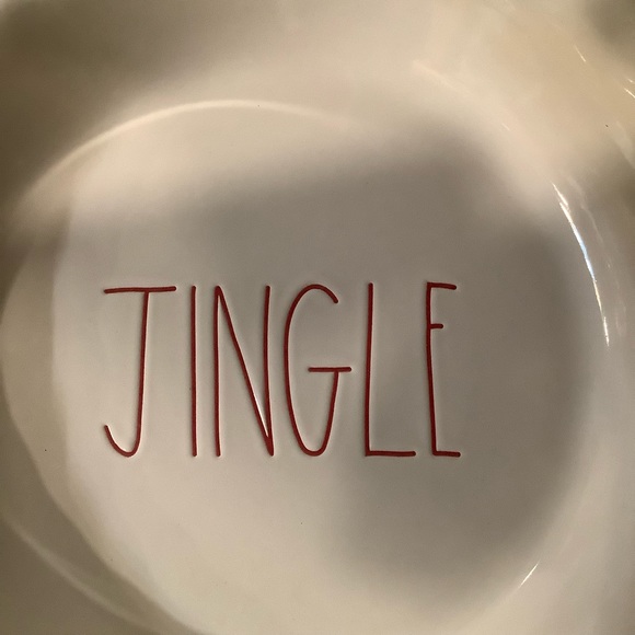 Rae Dunn Ceramic Jingle Pie Plate & Bells Server - Picture 6 of 6